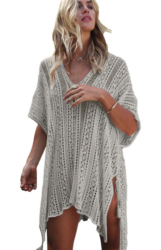 Crochet Knitted Tassel Tie Kimono - ElegantAlpha®