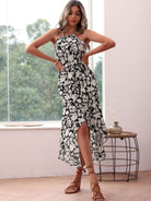 Halter neck print dress - ElegantAlpha®