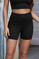 Decorative Button Yoga Shorts - ElegantAlpha®