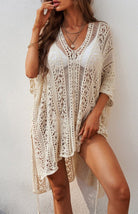 Crochet Knitted Tassel Tie Kimono - ElegantAlpha®