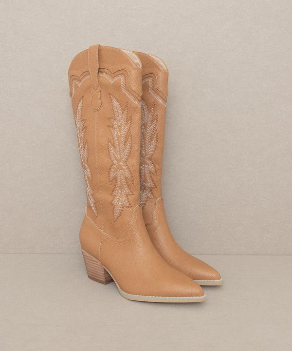 Ainsley - Embroidered Cowboy Boot - ElegantAlpha®