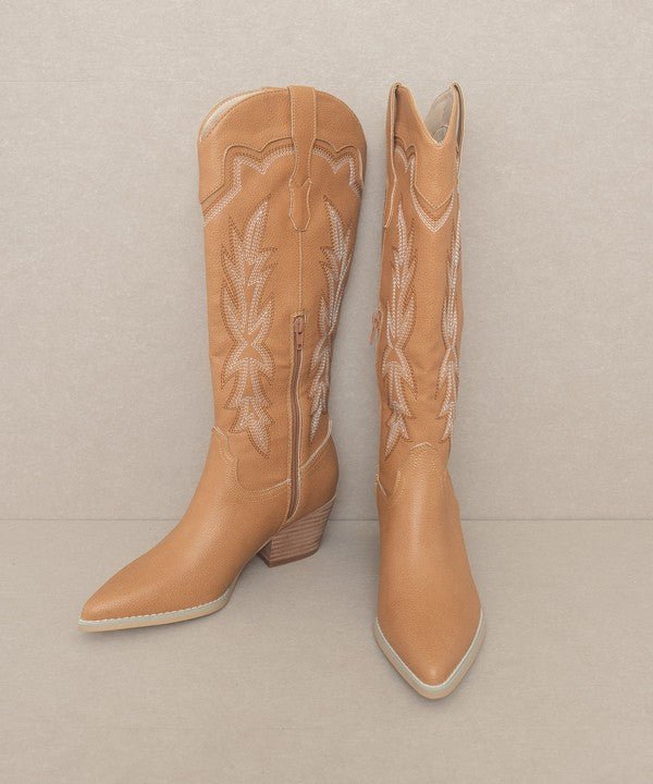 Ainsley - Embroidered Cowboy Boot - ElegantAlpha®