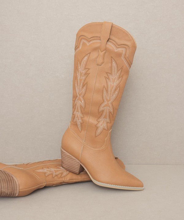 Ainsley - Embroidered Cowboy Boot - ElegantAlpha®