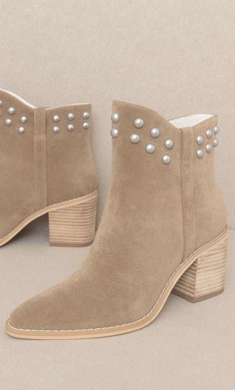 Alofi - Studded Collar Booties - ElegantAlpha®