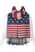 AMERICAN FLAG FRINGE SCARF - ElegantAlpha®