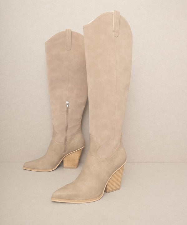 Barcelona - Knee High Western Boots - ElegantAlpha®