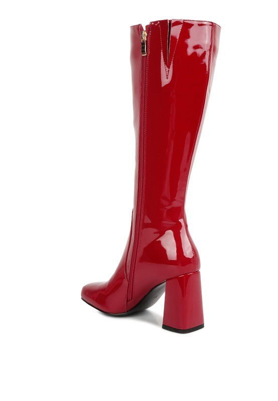 Block Heeled Calf Boots - ElegantAlpha