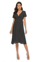 Polka Dot Short Sleeve Dress - ElegantAlpha®