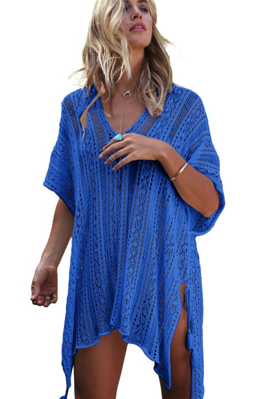 Crochet Knitted Tassel Tie Kimono - ElegantAlpha®