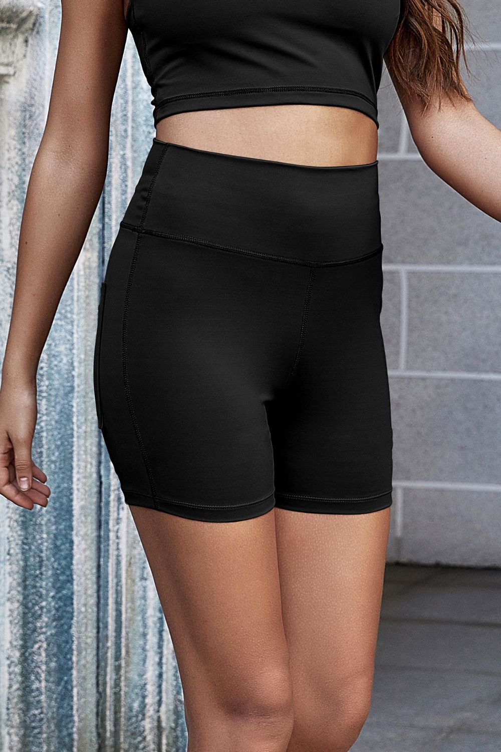 Decorative Button Yoga Shorts - ElegantAlpha®