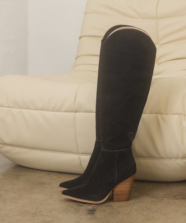 Clara - Knee-High Western Boots - ElegantAlpha®