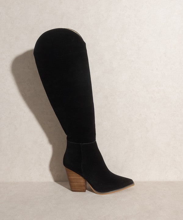 Clara - Knee-High Western Boots - ElegantAlpha®