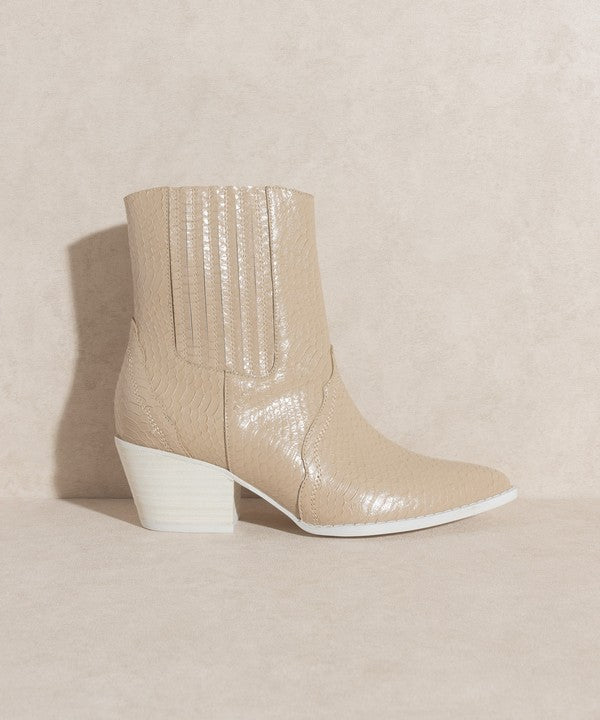 Dawn - Paneled Western Bootie - ElegantAlpha®