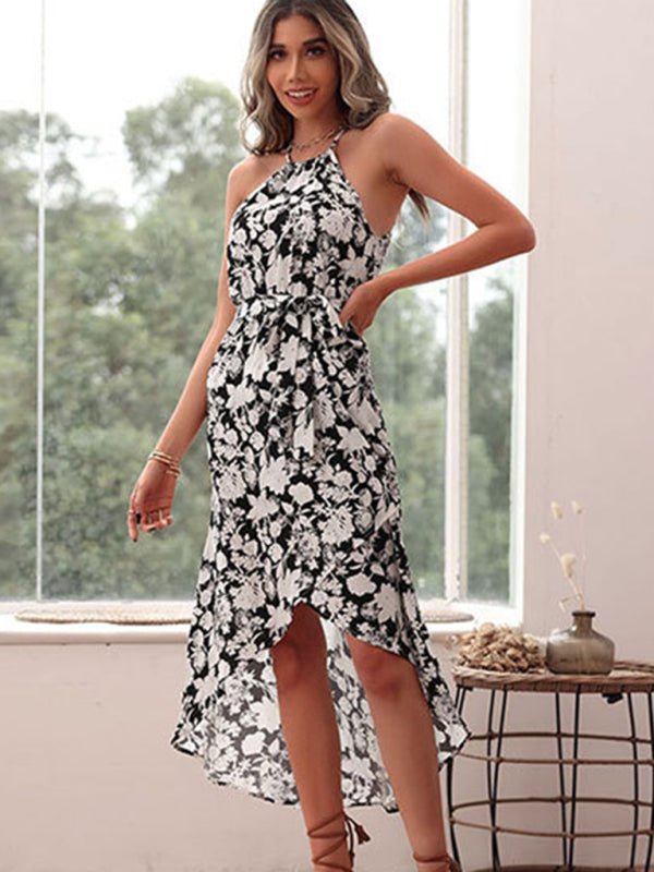 Halter neck print dress - ElegantAlpha®