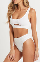 Cutout Solid Color Split Swimsuit - ElegantAlpha®