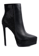 ENCANTO Diamante Set High Heeled Ankle Boot - ElegantAlpha®