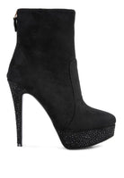 Espiree Microfiber High Heeled Ankle Boots - ElegantAlpha®