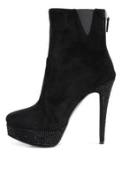 Espiree Microfiber High Heeled Ankle Boots - ElegantAlpha®