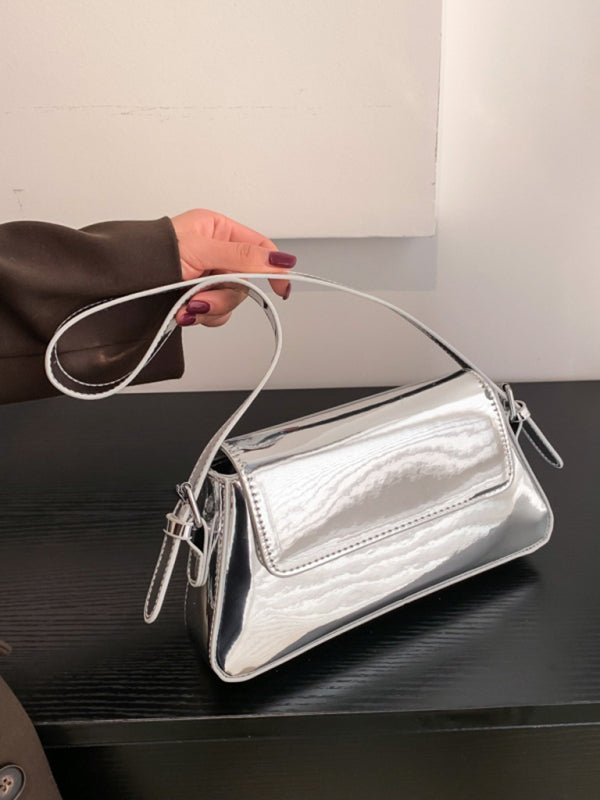 Fashion texture glossy underarm shoulder bag - ElegantAlpha®