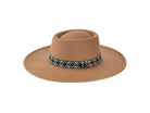 FLAT TOP FELT FEDORA WITH BOHO BAND - ElegantAlpha®