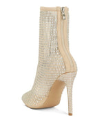 Fortunate Rhinestones Embellished Mesh Boots - ElegantAlpha®