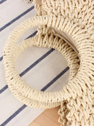 Half round straw woven bag - ElegantAlpha®