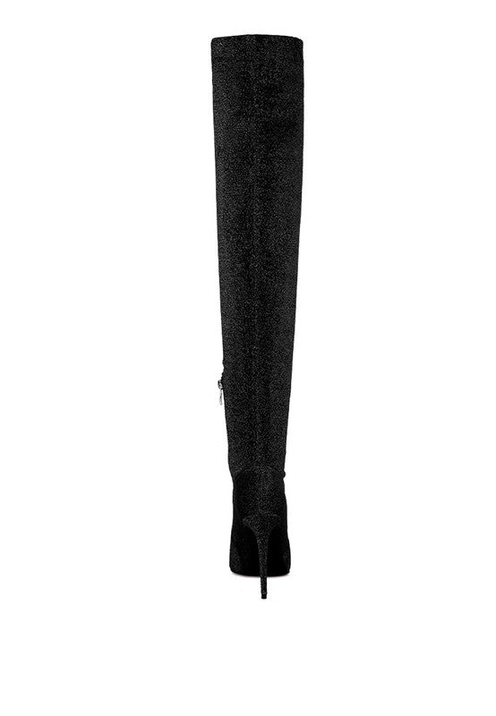 High Heel Knitted Long Boots - ElegantAlpha®