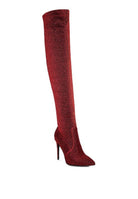 High Heel Knitted Long Boots - ElegantAlpha