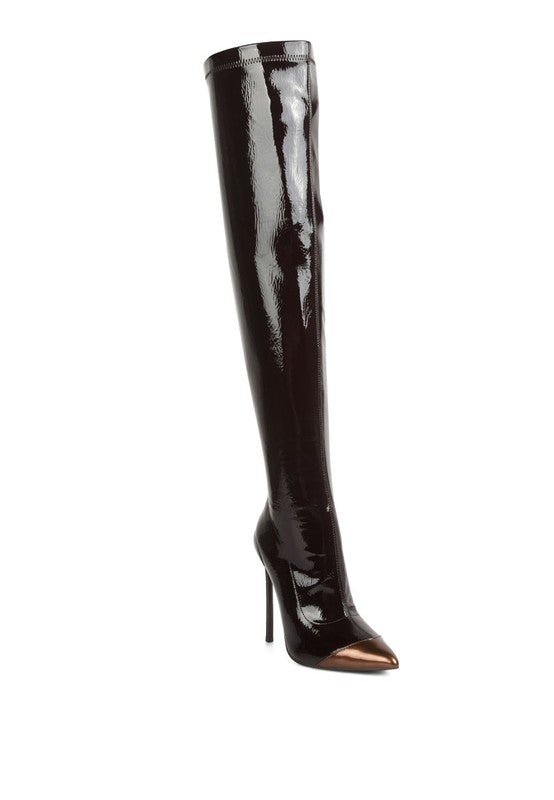 High Heel Patent Long Boots - ElegantAlpha®