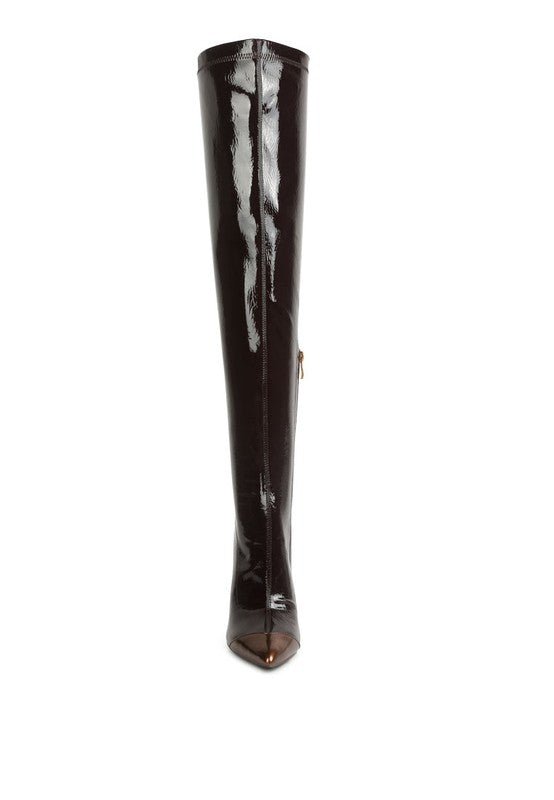 High Heel Patent Long Boots - ElegantAlpha®