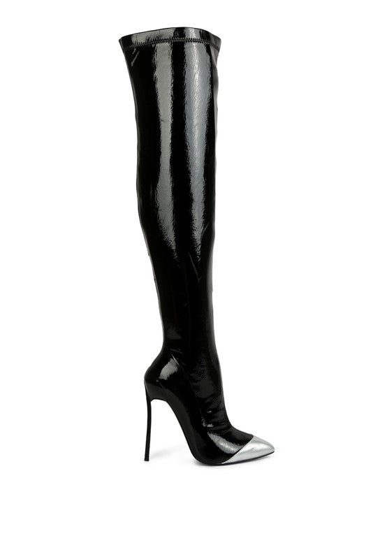 High Heel Patent Long Boots - ElegantAlpha®