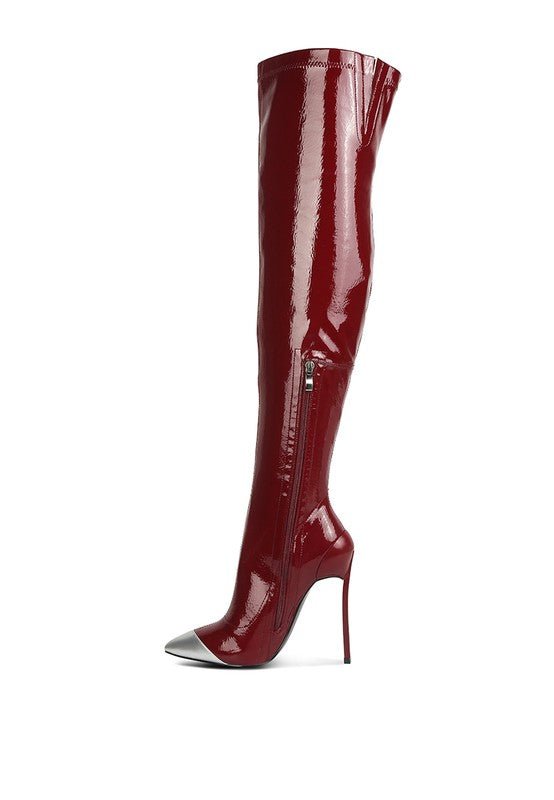 High Heel Patent Long Boots - ElegantAlpha®