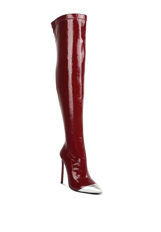 High Heel Patent Long Boots - ElegantAlpha®