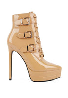 High Heeled Patent PU Stiletto Boot - ElegantAlpha®