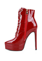 High Heeled Patent PU Stiletto Boot - ElegantAlpha®