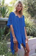 Crochet Knitted Tassel Tie Kimono - ElegantAlpha®