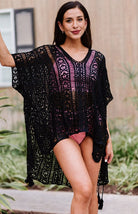 Crochet Knitted Tassel Tie Kimono - ElegantAlpha®