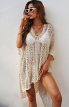 Crochet Knitted Tassel Tie Kimono - ElegantAlpha®