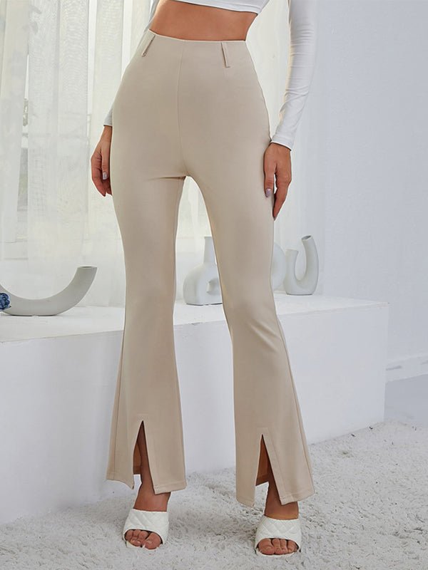 High waist and thin split wide -leg pants - ElegantAlpha®