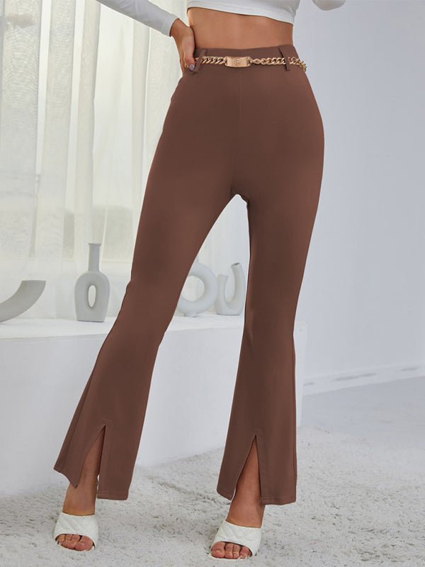 High waist and thin split wide -leg pants - ElegantAlpha®