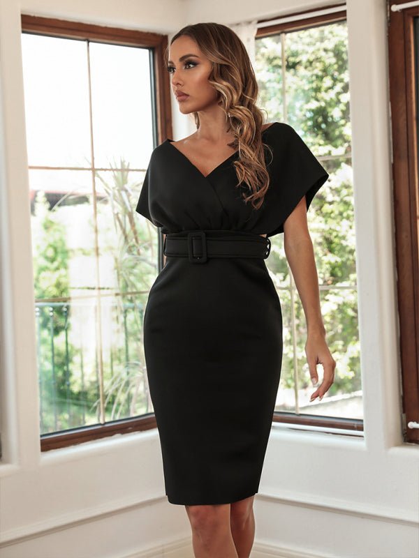 Autumn New Off-The-Shoulder High-Waist Sexy Dress - ElegantAlpha®