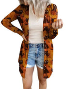 Halloween-printed cardigan - ElegantAlpha®