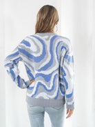 Jacquard Drop-Shoulder Sleeve Sweater - ElegantAlpha®