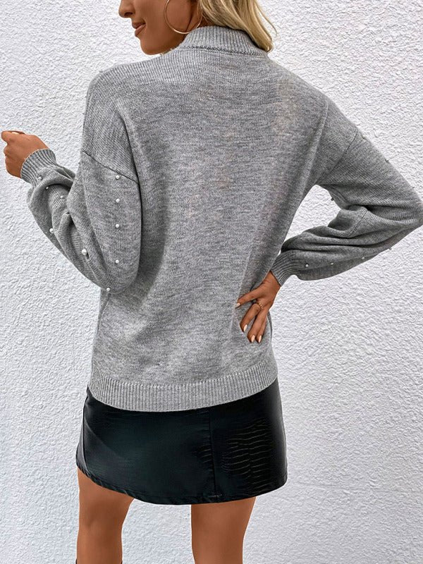 Embellished Elegant Long Sleeve Sweater - ElegantAlpha®