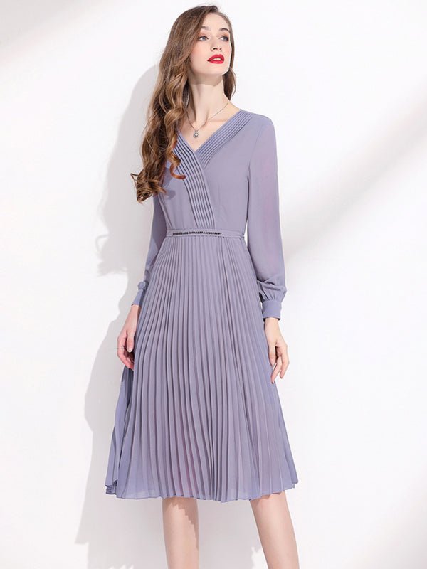 Lightweight Flowy Ribbed Cocktail Dress - ElegantAlpha®