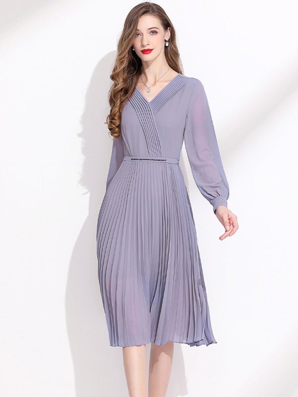 Lightweight Flowy Ribbed Cocktail Dress - ElegantAlpha®