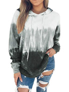 Hued Tie-dye Wash with Kangaroo Pocket Hoodie - ElegantAlpha®