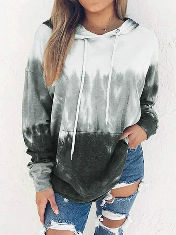 Hued Tie-dye Wash with Kangaroo Pocket Hoodie - ElegantAlpha®