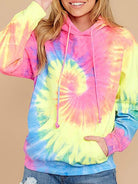 Hued Tie-dye Wash with Kangaroo Pocket Hoodie - ElegantAlpha®