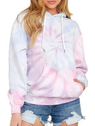 Hued Tie-dye Wash with Kangaroo Pocket Hoodie - ElegantAlpha®